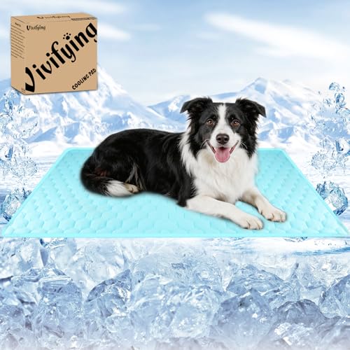 Vivifying Cooling Mat for Dogs, 40' x 30' Waterproof Cooling Blanket for Small Medium and Large Dogs, Thick & Durable Arc-Chill Fiber (Q-Max0.5) for Summer, Couch, Bed, Crate, Car Seat