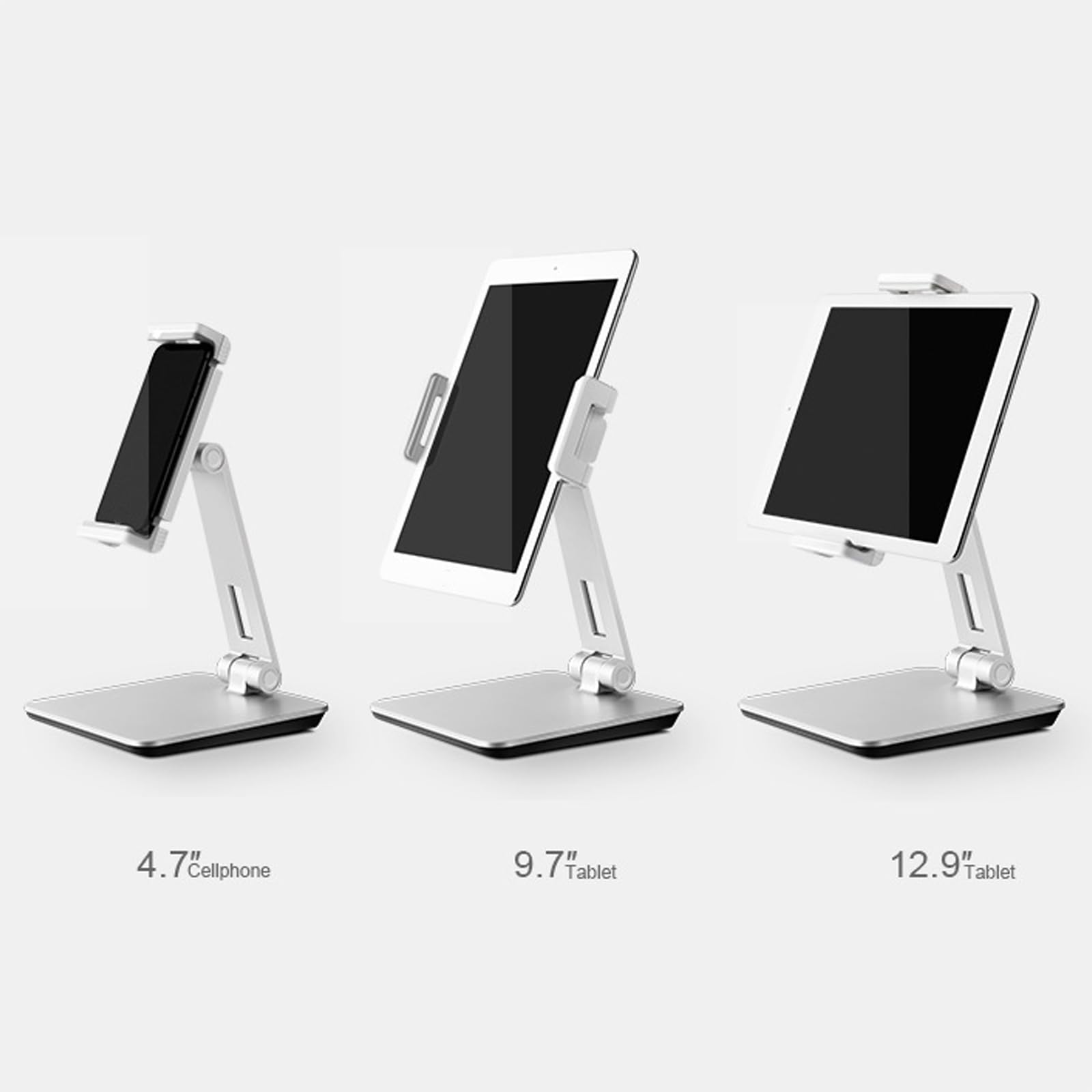 Supporto per tablet, supporto per telefono, in lega di alluminio, per smartphone, e-reader e console di gioco, supporto per tablet