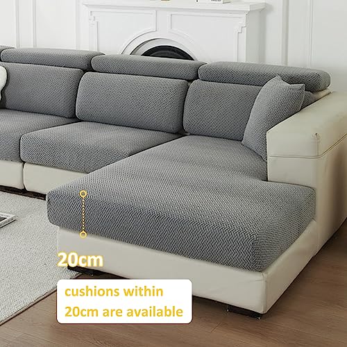 Housse de coussin canapé extensible 3 places universelle gris - 5