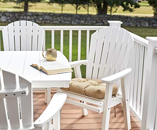 Klear Vu Solarium Cushion, Indoor And Outdoor Rocking Chair Pad For Patio, Living Or Nursery Room, 2 Piece Set, Seat 19"X19" And Seatback 21"X18", 02 Husk Birch #TOP4