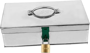 Anneome 1 Peça Caixa De Folha De Lata Caixa De Ferramentas Grande Caixa De Ferramentas De Alumínio Caixa De Ferramentas De Aço Caixa De Fogo À Prova De Fogo Caixa De Folha De Ferro Caixa