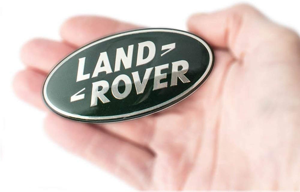 LAND ROVER RANGE ROVER SUPERCHARGED OVAL BADGES BLACK ON SILVER GENUINE PARTS