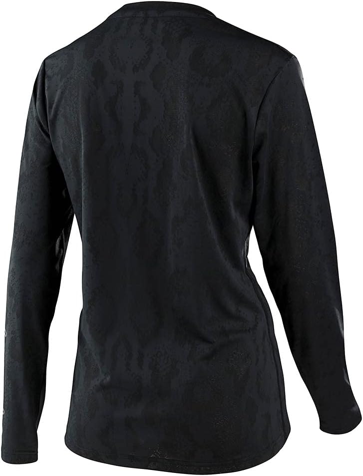 Troy Lee Designs Womens|All Mountain|Trail|Mountain Bike|Lilium LS Jersey (Snake Black,XS)