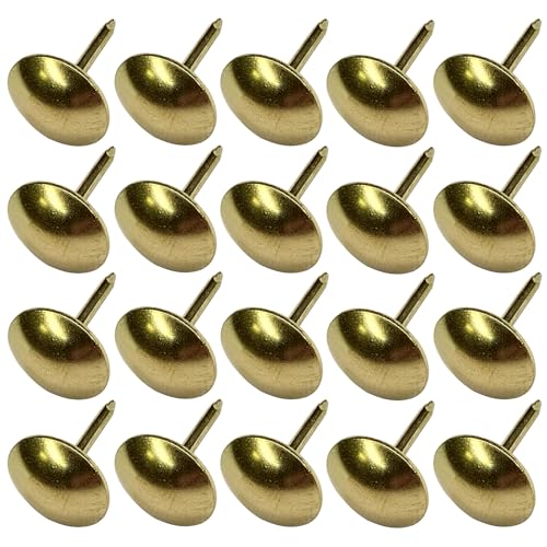cyclingcolors 20x clous tapissier 9mm doré or décoratif ameublement canapé fauteuil lit chaise rénovation, finition laiton