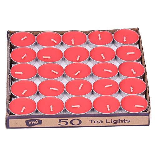 Recopilación de Candelita disponible en línea para comprar. 40 Velas de Luces de Té Perfumadas, sin Humo, Decorativas, Mini Candelitas para el Hogar, Piscina, Aniversario, Bodas, Suministros para Fiestas, Rosa/Rojo, Paquete de 50(rojo)