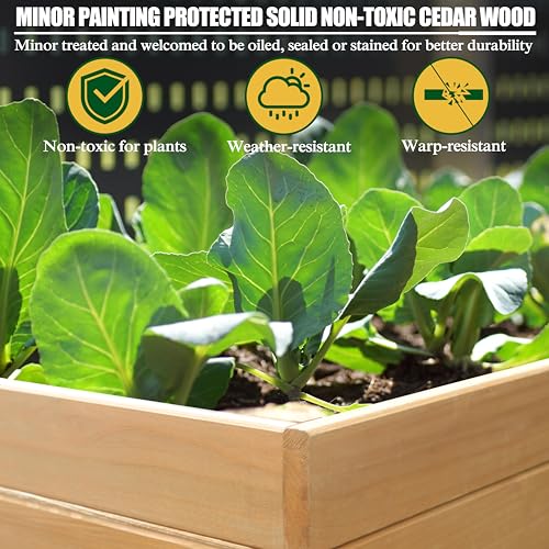 Veikouraisedgardenbed6x3x2ftraisedgardenbedsoutdoorwith6legsdetachablelinergardenbedforbackyardpatiobalcony837lbscapacitynaturalwood Urban Country Home Decor Veikou raised garden bed 6 x 3 x 2ft raised garden beds outdoor with 6 legs detachable liner garden bed for backyard patio balcony 837lbs capacity natural wood urban country home decor