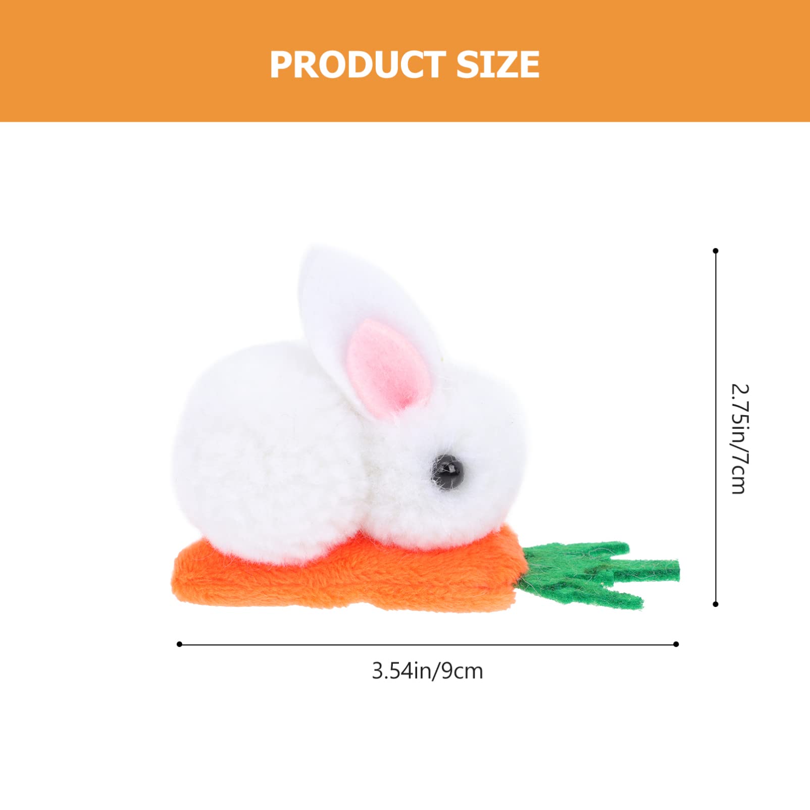 minkissy 4 Pièces Pinces à Cheveux Lapin Peluche Barrettes à Cheveux Carotte Filles Coiffe Lapin Lot