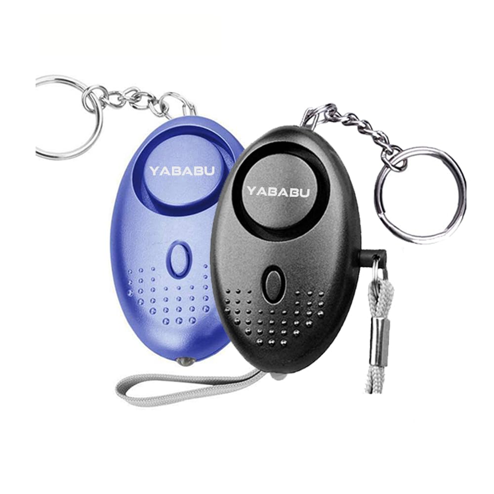 (Pack of 2)Personal Safety Alarms For Women,Reusable Police Approved 140DB Super-Loud! Siren, Small Personal Security Alarm with LED Light,Torch Keychain for Women, Girls, Children and Elderly.
