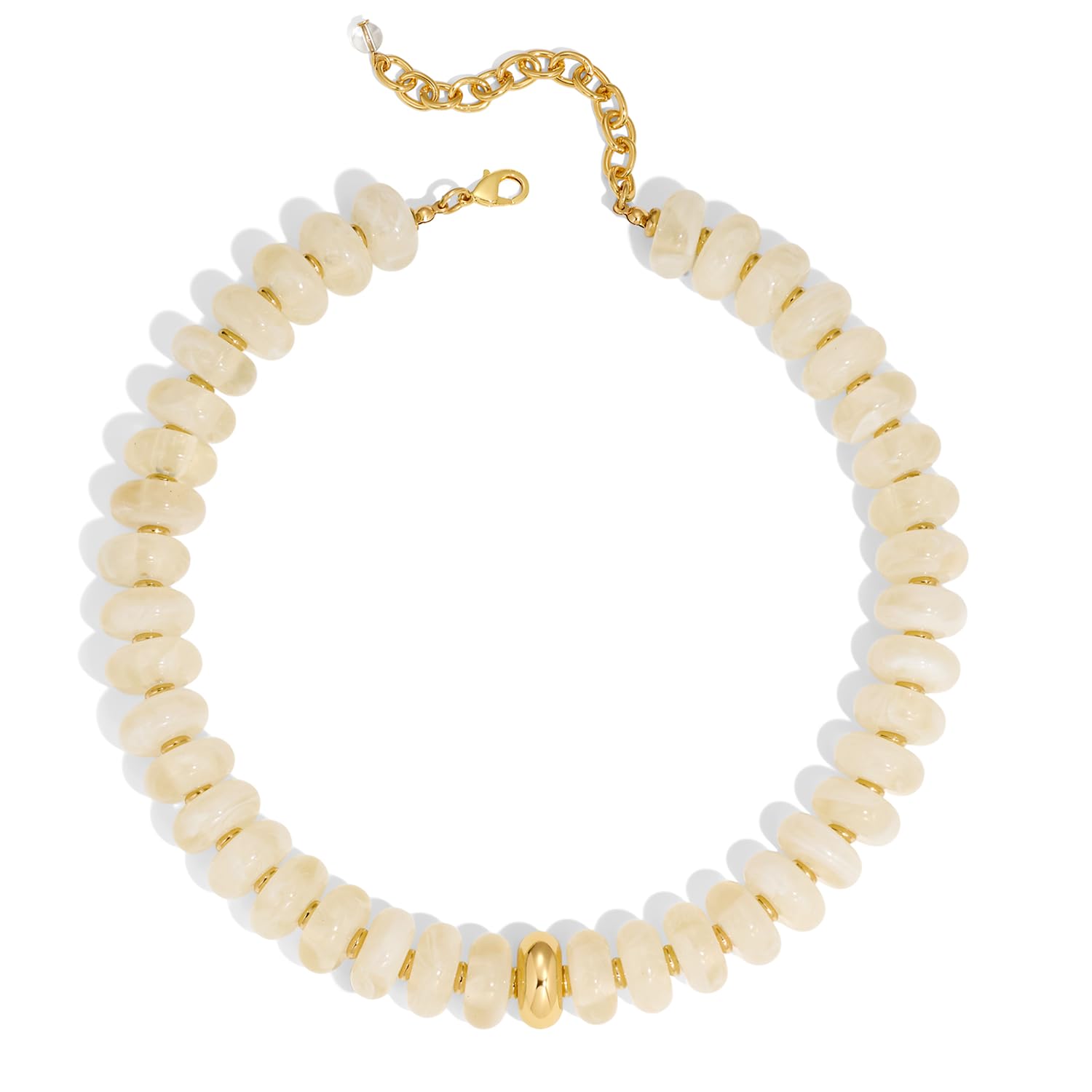 LILIE&WHITE Colorful Chunky Beaded Necklaces for Women Beach Choker Necklace Rainbow Resin Statement Necklace Jewelry Gift for Women - 1