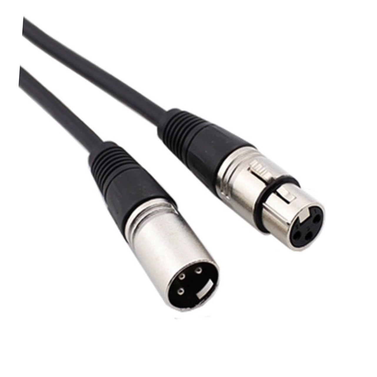 POPETPOP Cavo Audio Xlr Maschio Sicura per Microfono e Mixer Trasmissione con Connettori per Registrazioni Performance Nero