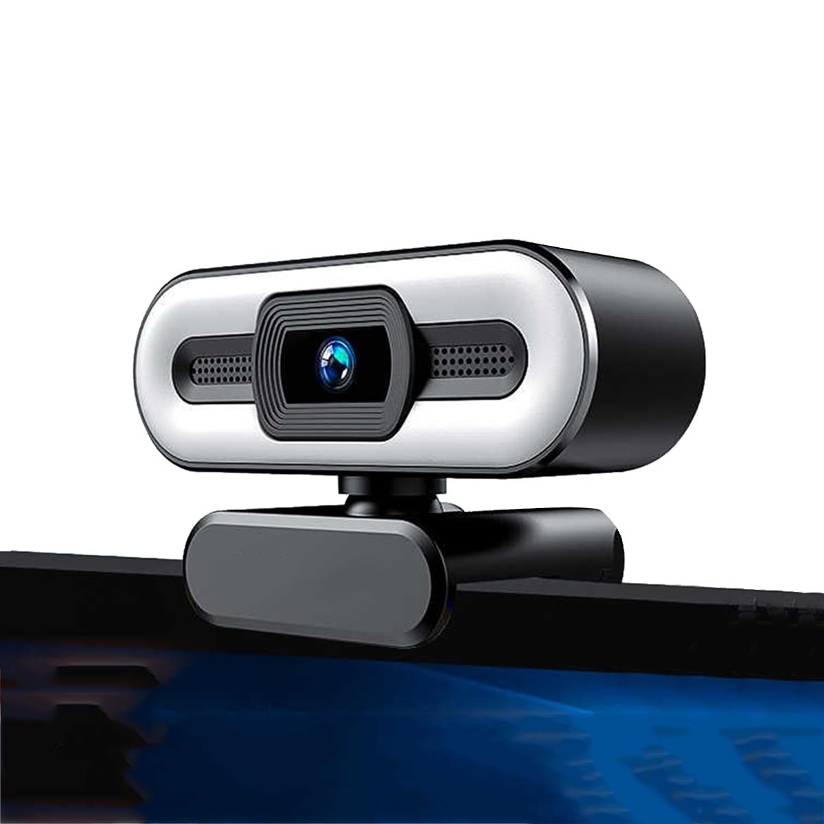 GIZNXBA Webcam with Microphone & Three-Level Light, USB Computer Camera Plug & Play with Auto Light Correction, Privacy Cover for PC/Laptop, Video Calls, Streaming & Online Meetings(1080P)-image-37