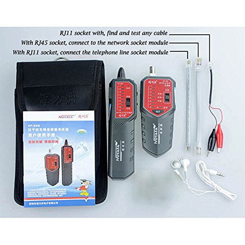 NF-268 Network Cable Tester & Wire Tracker - Tone Generator For RJ11/RJ45/BNC, Locates Cables On Live Switches