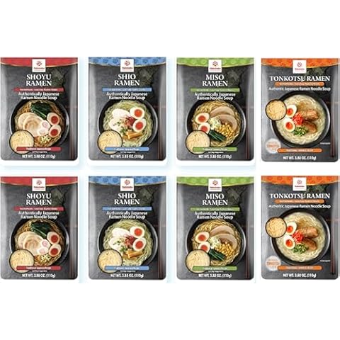 Hakubaku Authentic Japanese Ramen Noodles (Variety, 8 PACK) Cover