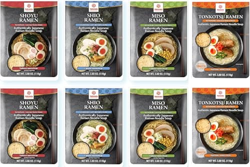 The King of Ramen Hakubaku Authentic Japanese Ramen Noodles (Variety, 8 PACK)