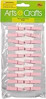 Vista 74 de JAM PAPER Wood Clip Clothespins - Small - 7/8 Inch - White - 50 Clothes Pins/Pack