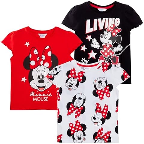 Disney Minnie Mouse T-Shirts 3 Pack for Girls Cover