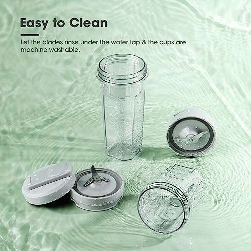 Image of iSiLER Personal Blender, 300W Portable Blender for Shakes Smoothies with 20 Oz Travel Cup, Smoothies Maker Mixer for Protein Frozen Ice Baby Food, Grinder for Coffee beans with 10 Oz Cup BPA free