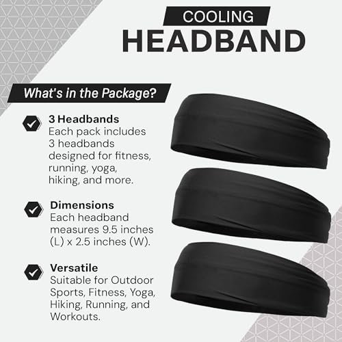 Image of COLD FACTOR Cooling Headband for Women and Men - UPF 50+ Advanced Evaporative Comfort, Instant Cooling Sweatband for Outdoor Sports, Fitness, Yoga, Hiking, Running, and Workout