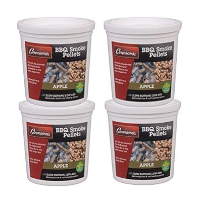 Camerons Smoking Wood Pellets (Apple, 4 Pints)- Kiln Dried BBQ Pellets- 100% All Natural Barbecue Smoker Chips- for Pellet Smokers and Pellet Grills - Easy Combustion, Infuse Smokey Flavor