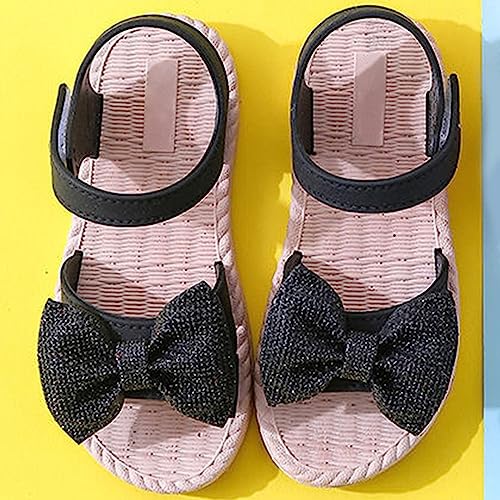 Toddler Girl Sandals Kids Cute Bowknot Open Toe Ankle Strap Summer Casual Beach Flat Sandal Vacation Walking Shoes2