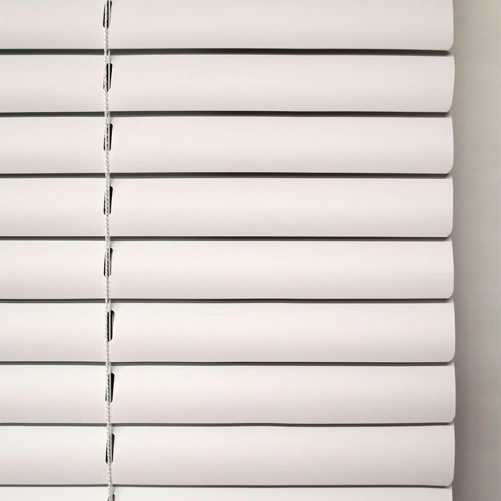 No Tools Cordless Magnetic Mini Blind for Metal Doors - 28" W x 36" L - White, Easy Install, Over 400 Custom Sizes Starting at 29.97, Room Darkening Vinyl Shades for Indoor Windows by Lumino