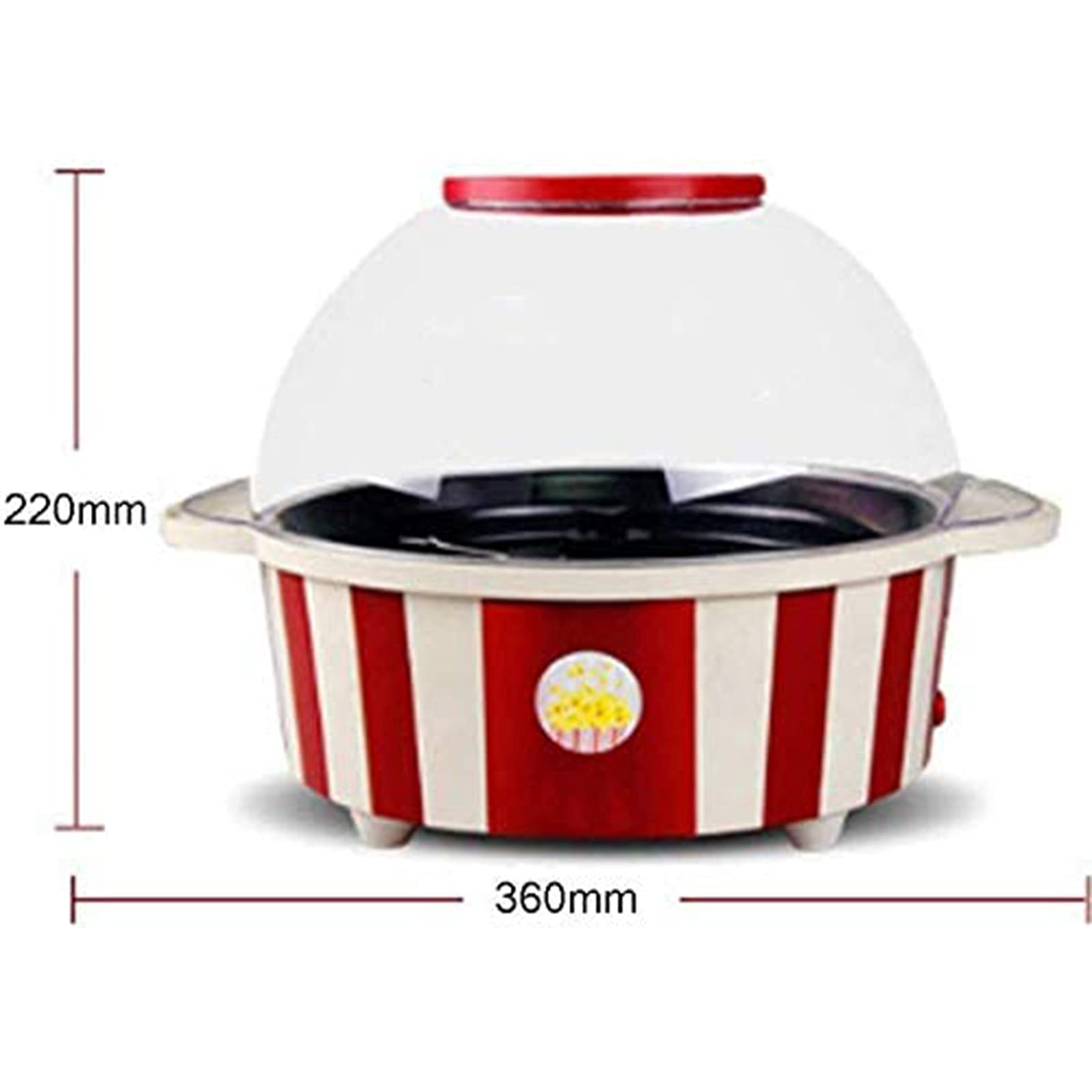 Machine à Pop-Corn électrique Professionnelle Automatique à l'huile Chaude, avec Plaque chauffante Amovible pour Un Nettoyage Facile, Petite Machine à Pop-Corn Domestique