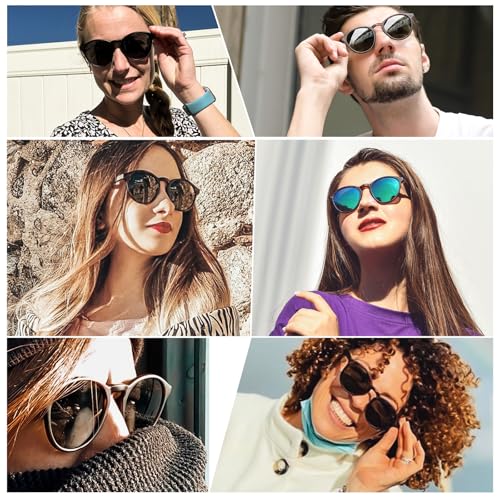 Image of SUNGAIT Classic Round Polarized Sunglasses Retro Vintage Style UV400