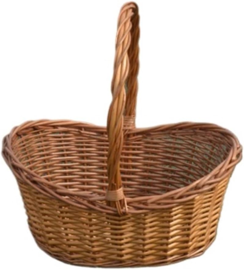 SSGLTEC Wicker Picnic Basket Wicker Fruit Basket, Rattan Gift Basket
