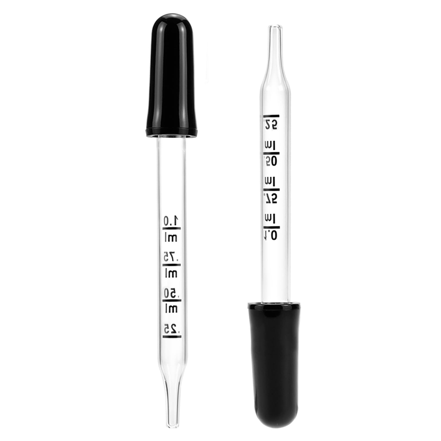 QWORK 1 ml Glass Liquid Droppers, Pack of 40Calibrated Pipettes, Essential Oil Dropper Pipettewith Kraft Boxes