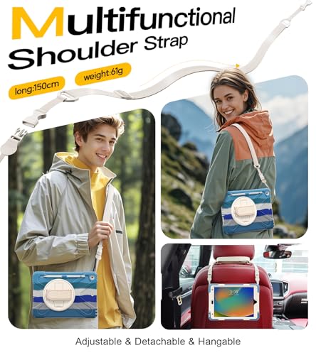 Funda para iPad de 9a generacion resistente con protector de pantalla y lapiz 7