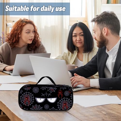 Image of Spider Pencil Case, Spider Pen Bag For School, Cobweb Pencil Case For Kids Girls Boys, Large Capacity Desk Organizer School, Pen Box Birthday Gifts