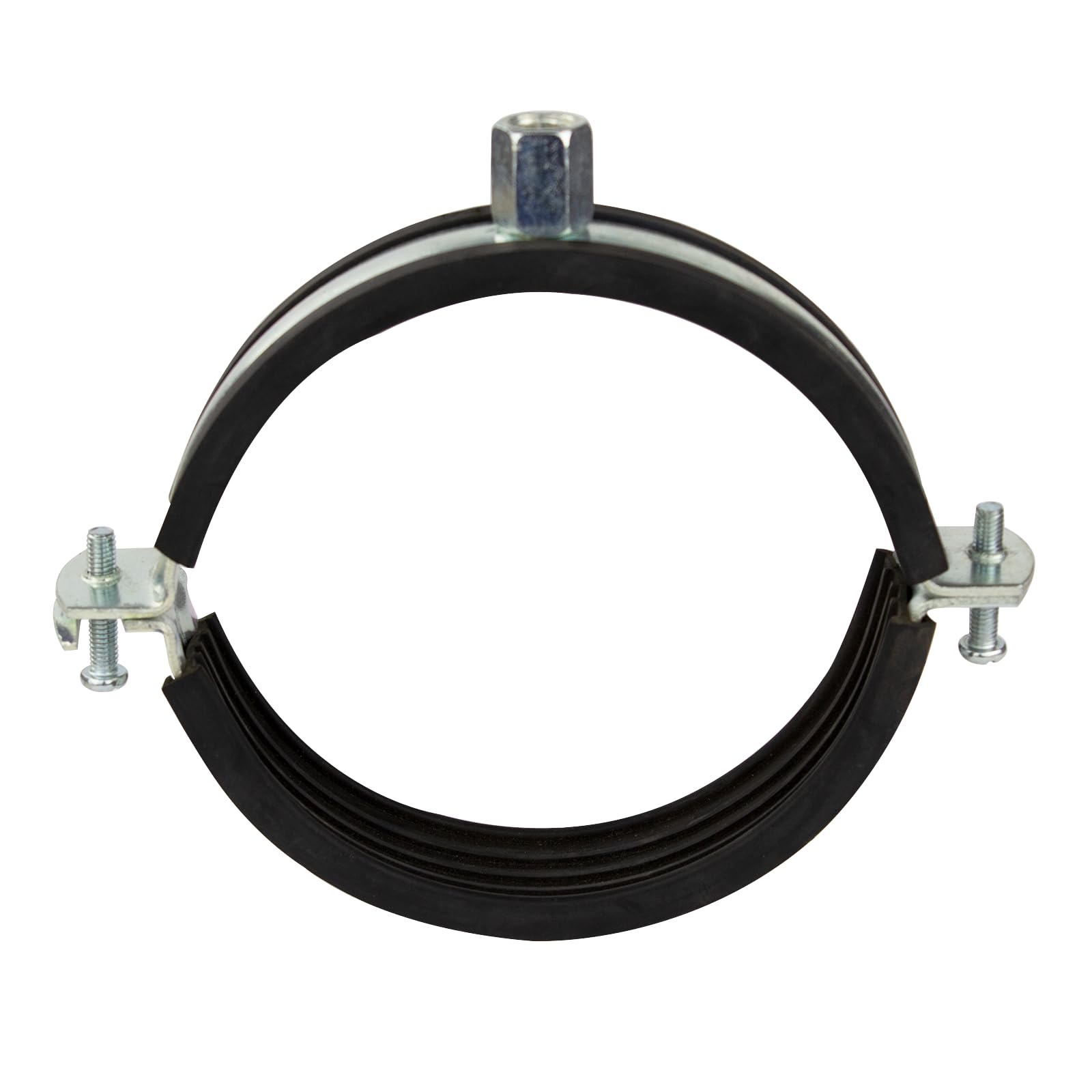 Rohrschelle Gelenkrohrschelle Rohrbefestigung Rohrhalterung Schallschutzeinlage 108-110 mm 25 Stück
