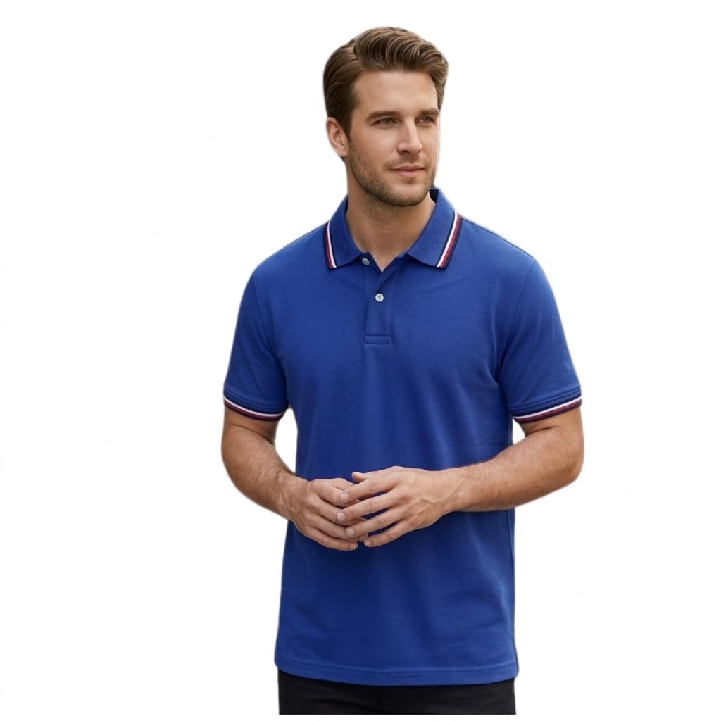Tommy Hilfiger Men's Short Sleeve Casual Polo Shirts in Regular Fit with Stretch and Cuff Designs X-Large Harbor Cove