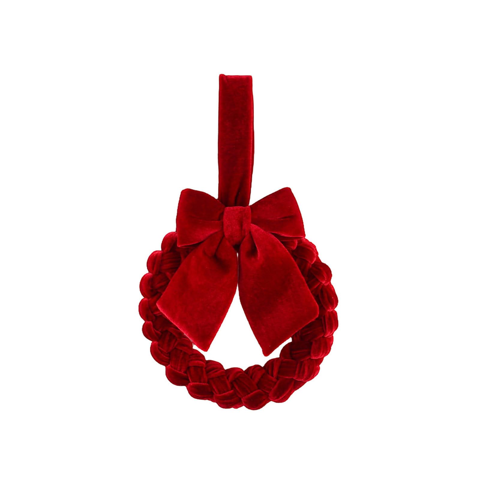 Christmas Wreath Features Flocking Detail for Festival Window Display Mall Festival Decoration