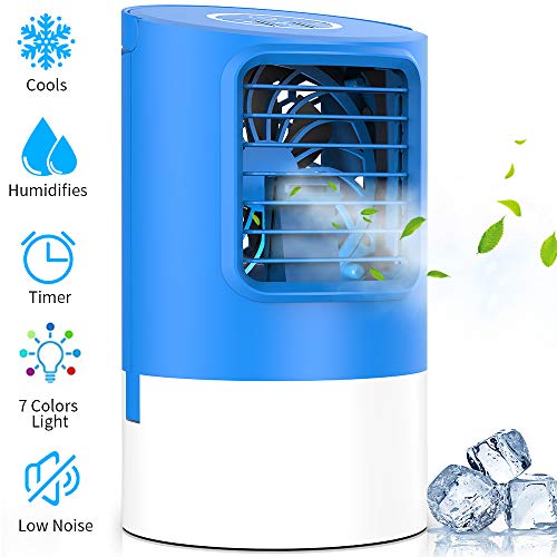 BIMONK Portable Air Conditioner Fan, Mini Desktop Evaporative Air Cooler, Supper Quiet Small