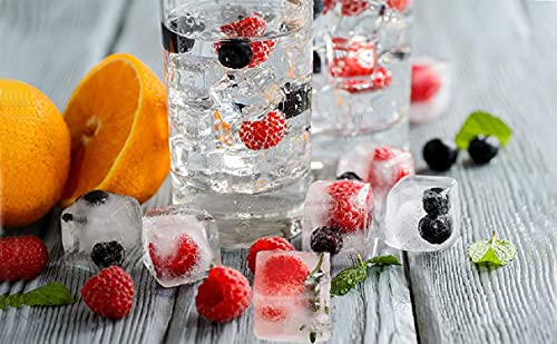 Image of FiABLE Premium Silicone Ice Tray with lid | 24 Small 1inch Ice Cubes, Flexible and Easy Release, BPA Free, FDA Approved Silicone - Set of 2 Trays