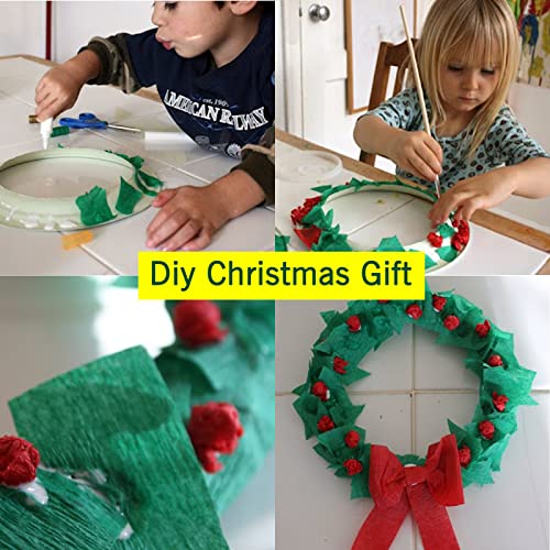 Merry Christmas Party Streamers Paper 8Pcs 1.75 Inches Wide 100 Feet Long, Red Gold Green White Party Decoration For Christmas Party Decoration #TOP1