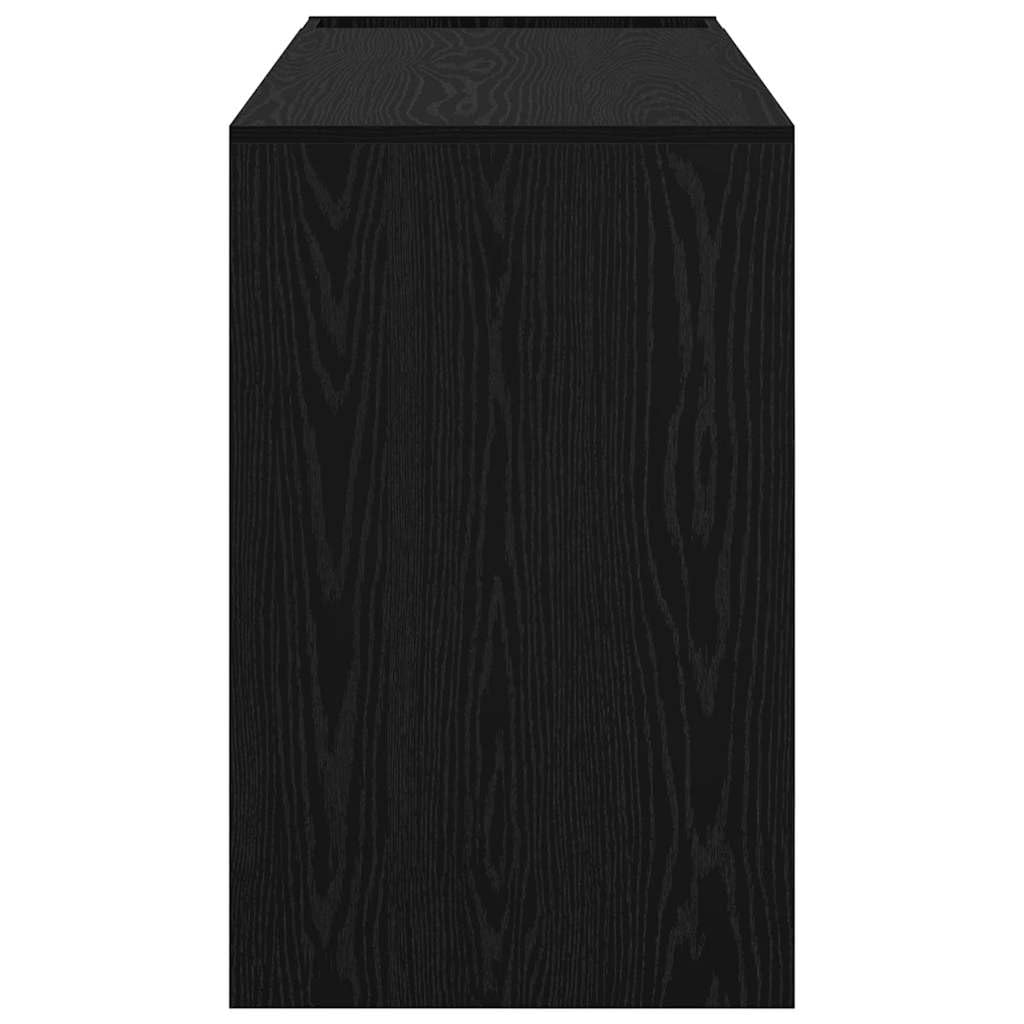 Scrivania in legno ingegnerizzato rovere nero 109 x 50 x 78 cm con ampio spazio di archiviazione ideale per ufficio, studio, smartworking e postazione computer gaming