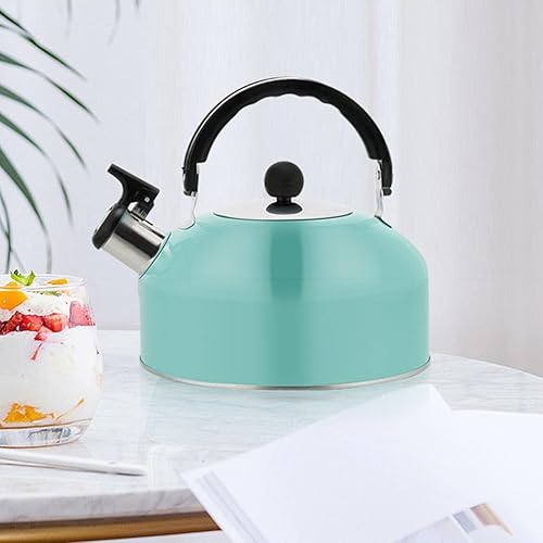 Miniatura 9 de Hervidor de té silbante de acero inoxidable de 3 litros, botella de campamento, hervidor ligero para viajes de campamento, senderismo, cocina,