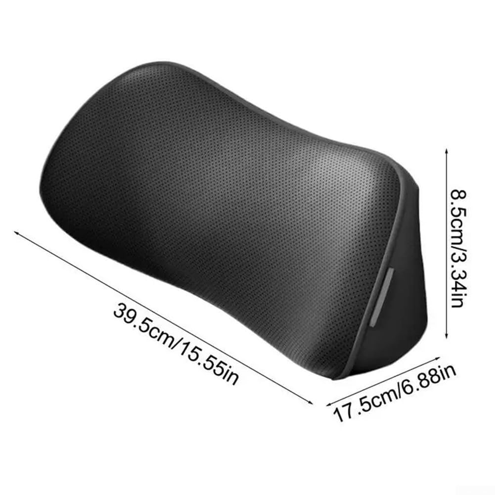 Cojín ergonómico para coche de fibra sintética para viajes largos (negro)