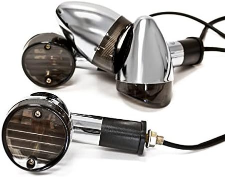 Motorcycle 4 pcs Smoke Bullet Turn Signals Lights Compatible with Honda VT Shadow Ace Classic 500 700 750 1100