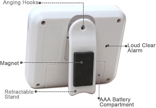 Miniatura 3 de XREXS Temporizador digital de cocina con pantalla LCD grande Temporizador de cuenta regresiva Temporizador de cocina con alarma fuerte con parte