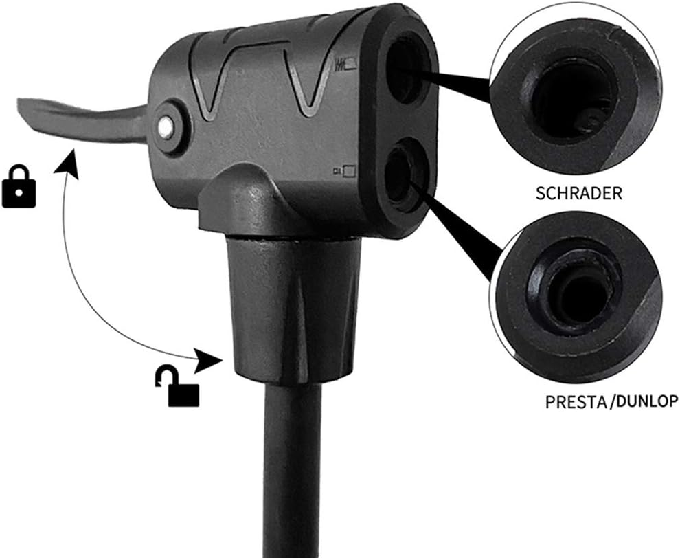 SagaSave Bike Floor Pump with Pressure Gauge and Non-Slip Pedals, Multi-Purpose Portable Air Pump for Schrader and Presta Pump Value with Air Needle Portable Storage Box