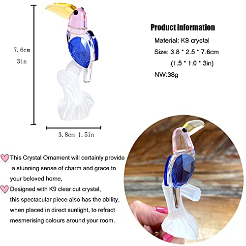 Jinshiy Crystal Elegant Animal Bird Figurines Paperweight Glass Craft Miniature Figurine Kids Present Home Wedding Decor #TOP2
