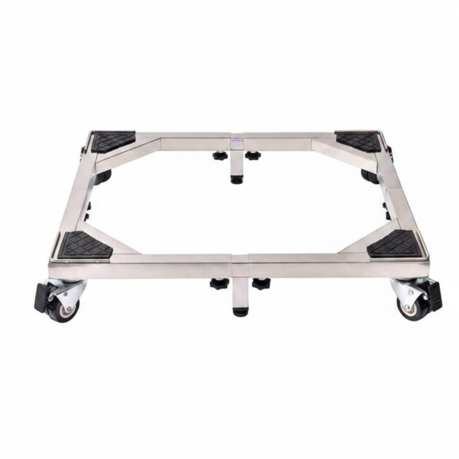 para Electrodomésticos Carrito Ajustable Base de Acero Estructura Elevada con Ruedas Multiusos Adecuado para Uso Doméstico Ventilación Organización Cocina, Plata