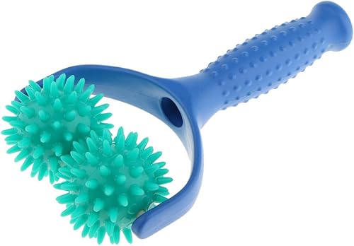 Miniatura 9 de 2 rodillos de masaje, bolas de masaje puntiagudas con asa, masajeador de relajación muscular corporal, rodillos de auto masaje