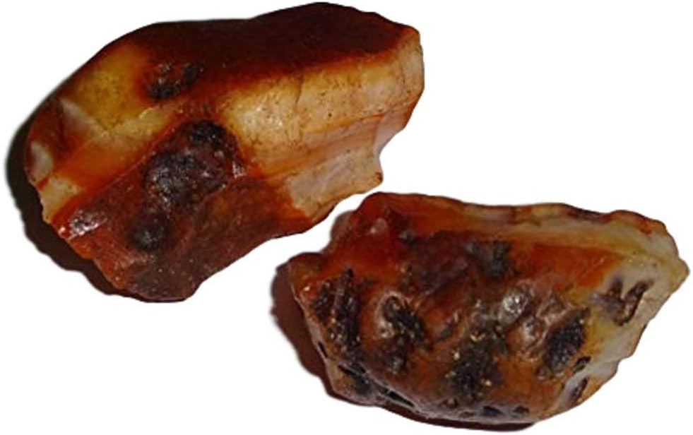 Fire Agate Raw Natural A grade Fire Agate from Mexico medium Rough Crystal Healing Gemstone Collectible Display Specimen Stones 2pc set