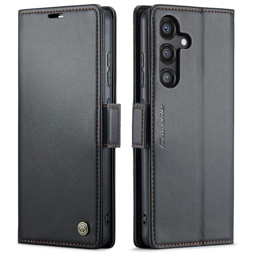 QLTYPRI Coque pour Samsung Galaxy S25 Plus Etui avec [RFID Blocage], Housse en Premium Cuir Pochette Portefeuille Rabat Clapet Case Porte Carte Magnétique Étui pour...