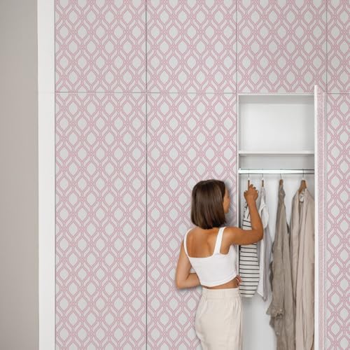 Placage de meuble imperméable mat 75x150cm résistant décoloration rose - 3