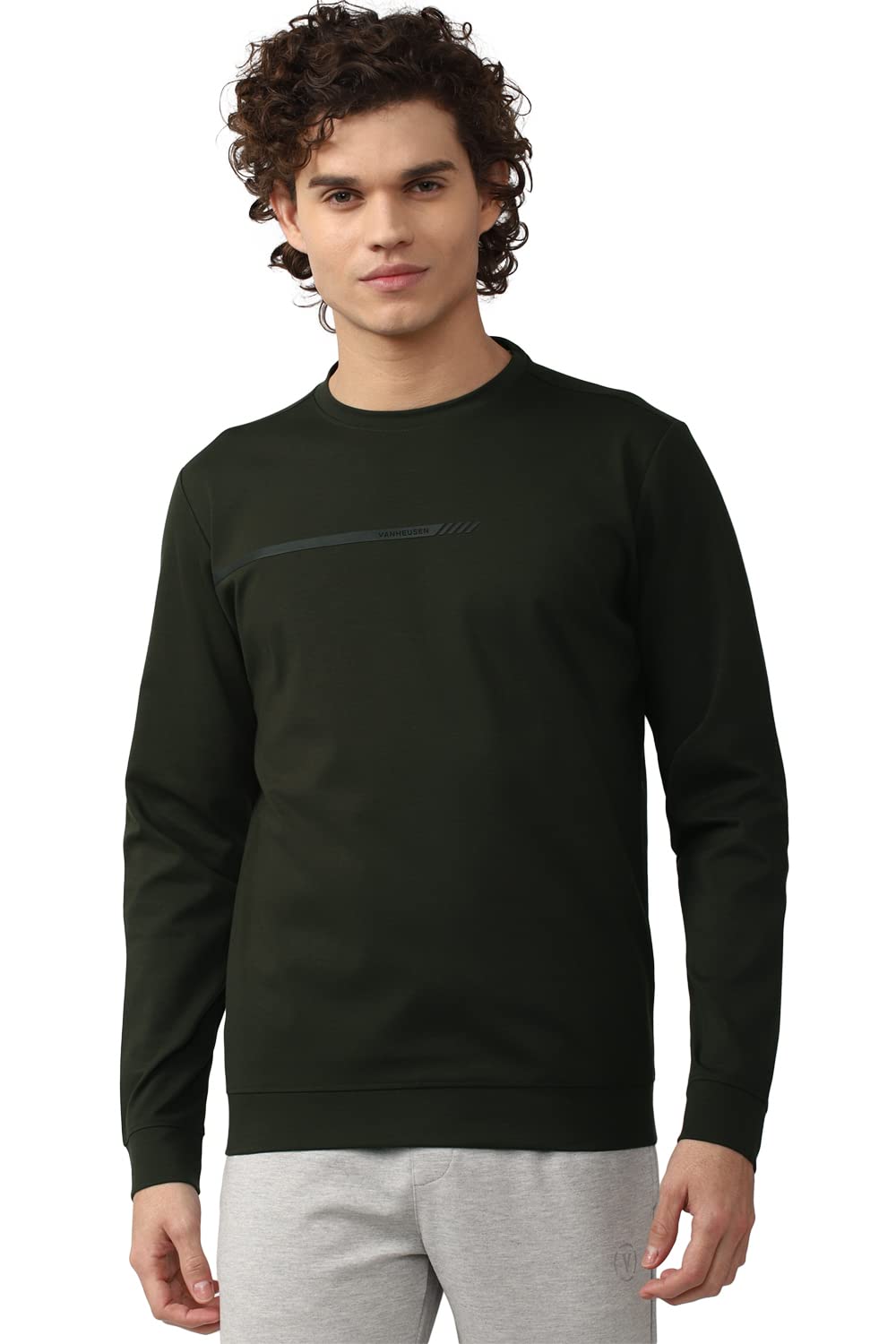 Van Heusen Men's Premium Flex Endura Series Sweatshirt | Relaxed Silhouette| Cotton Nylon and Spandex Blend-picture-17